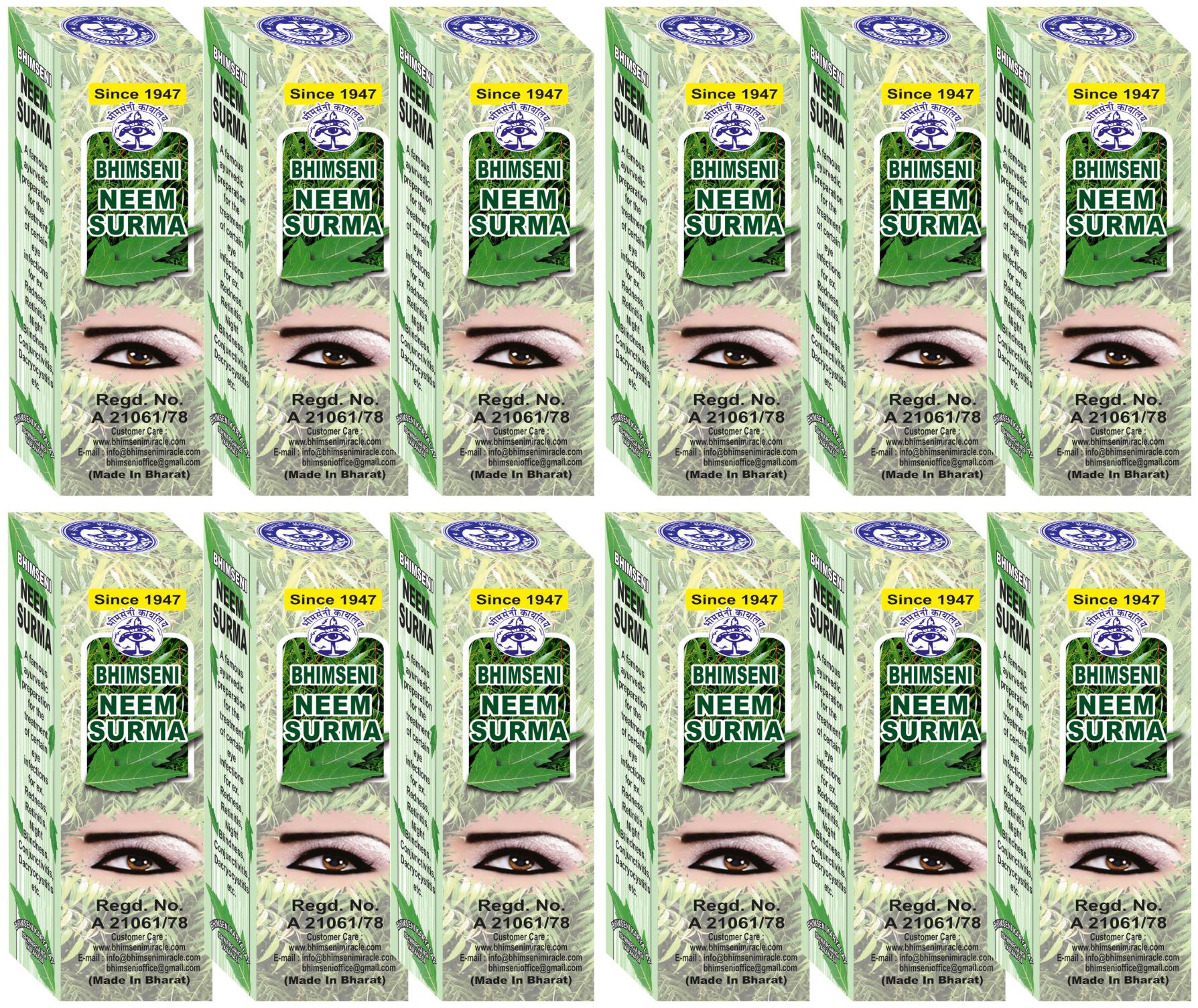 

Bhimseni Karyalay Neem Surma 0 725g (Pack of 12)