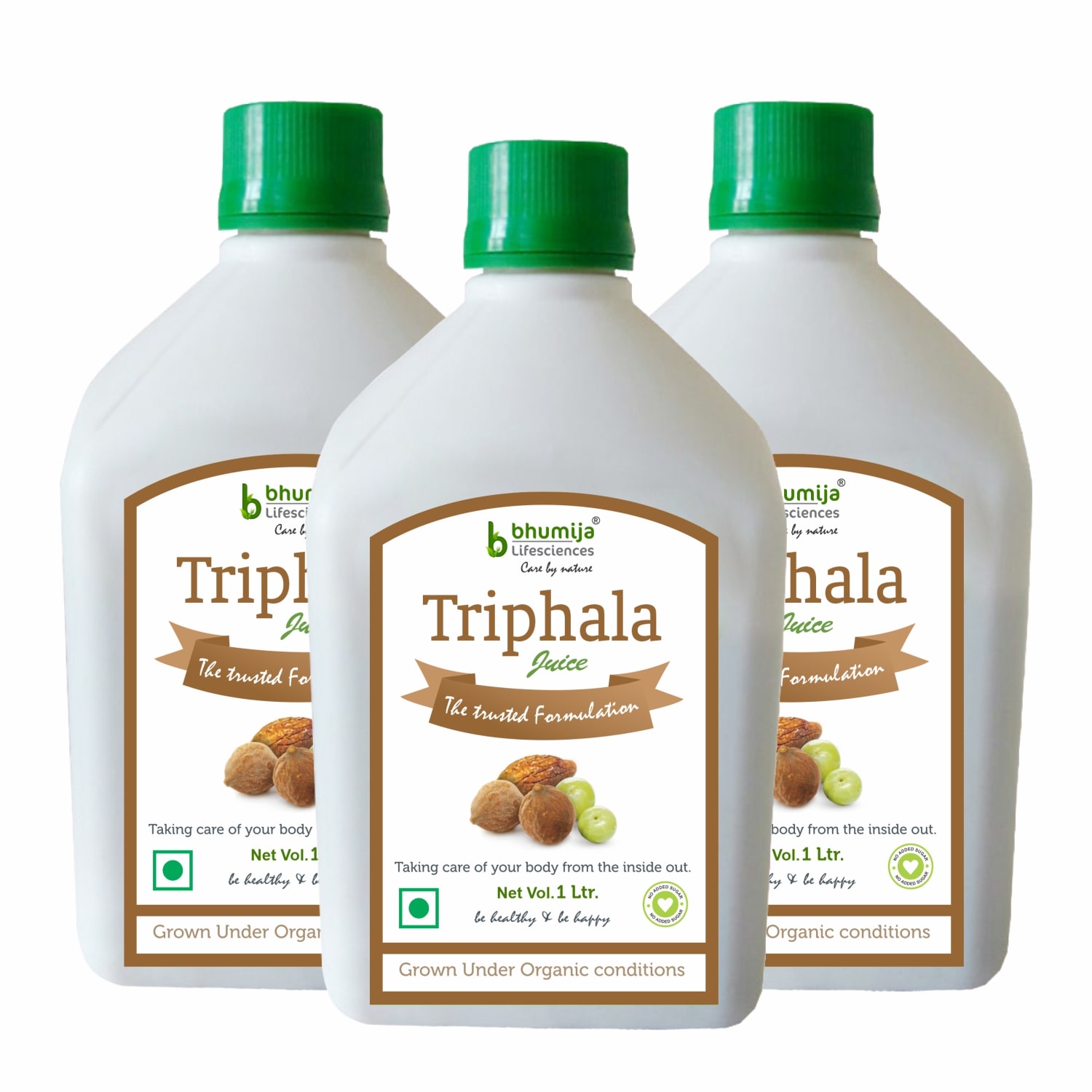 

BHUMIJA LIFESCIENCES Triphala Juice (Sugar Free) 1 L (Pack of 3)