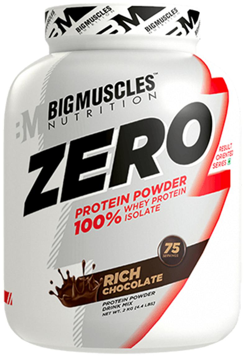 

Bigmuscles Nutrition ZERO Protein Powder from 100 WHEY ISOLATE 2 kg (Rich Chocolate)
