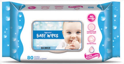 

Big Basket Baby Wipes - Sea Breeze 80 pcs