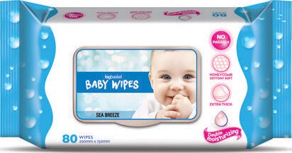 

Big Basket Baby Wipes - Sea Breeze 80 pcs