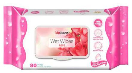 

Big Basket Wet Wipes Rose 80 pcs