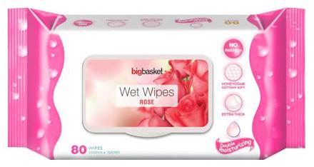 

Big Basket Wet Wipes Rose 80 pcs