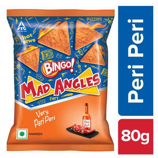 

Bingo Namkeen - Mad Angles Very Peri Peri 80 g
