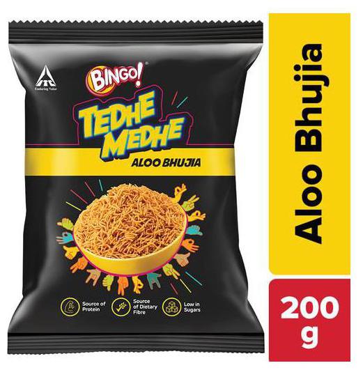 

Bingo Tedhe Medhe Namkeens Aloo Bhujia 200 g