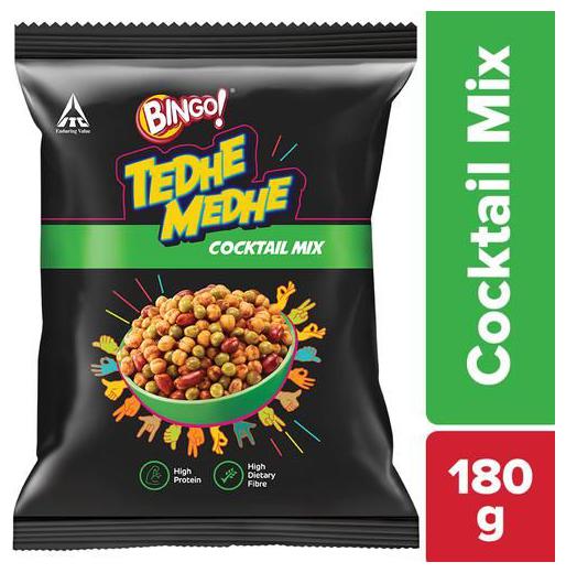 

Bingo Tedhe Medhe Namkeens Cocktail Mix 180 g