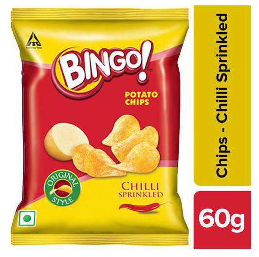 

Bingo Yumitos Potato Chips - Original Style Chilli 60 g