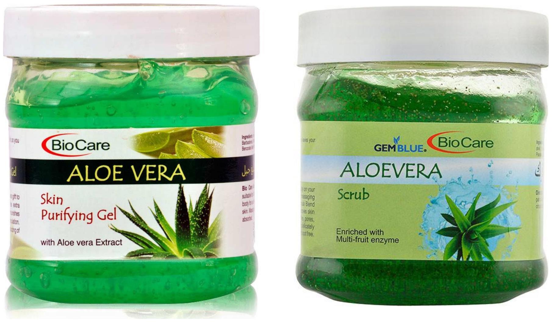 

Bio Care Combo of Aloevera Scrub Aloevera Gel(400 g each) (Pack of 2)