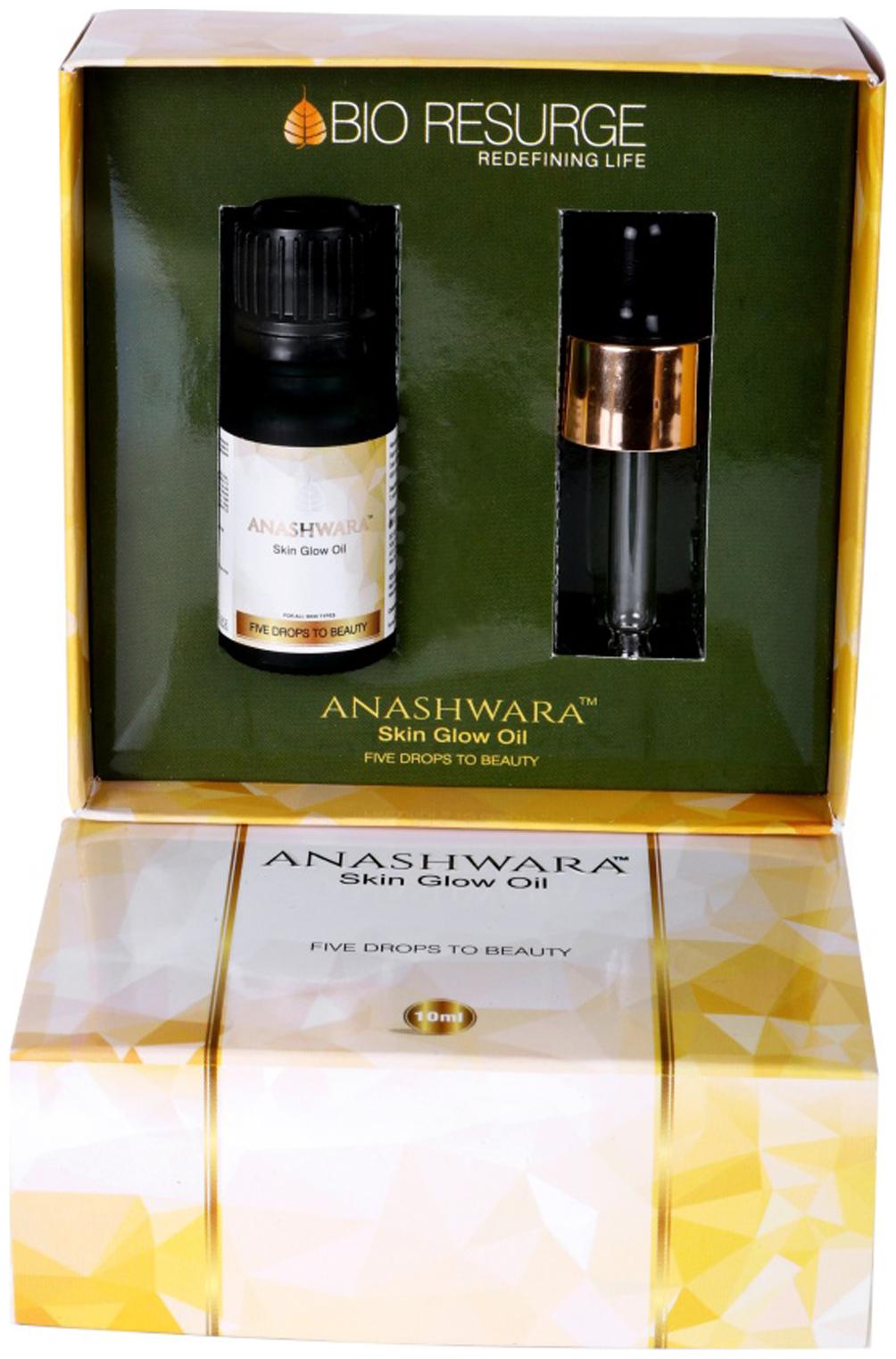 

Bio Resurge Anashwara Skin Glow for Reduces Dark Spots Blemishes Wrinkles and Skin Ageing Oil 10ml