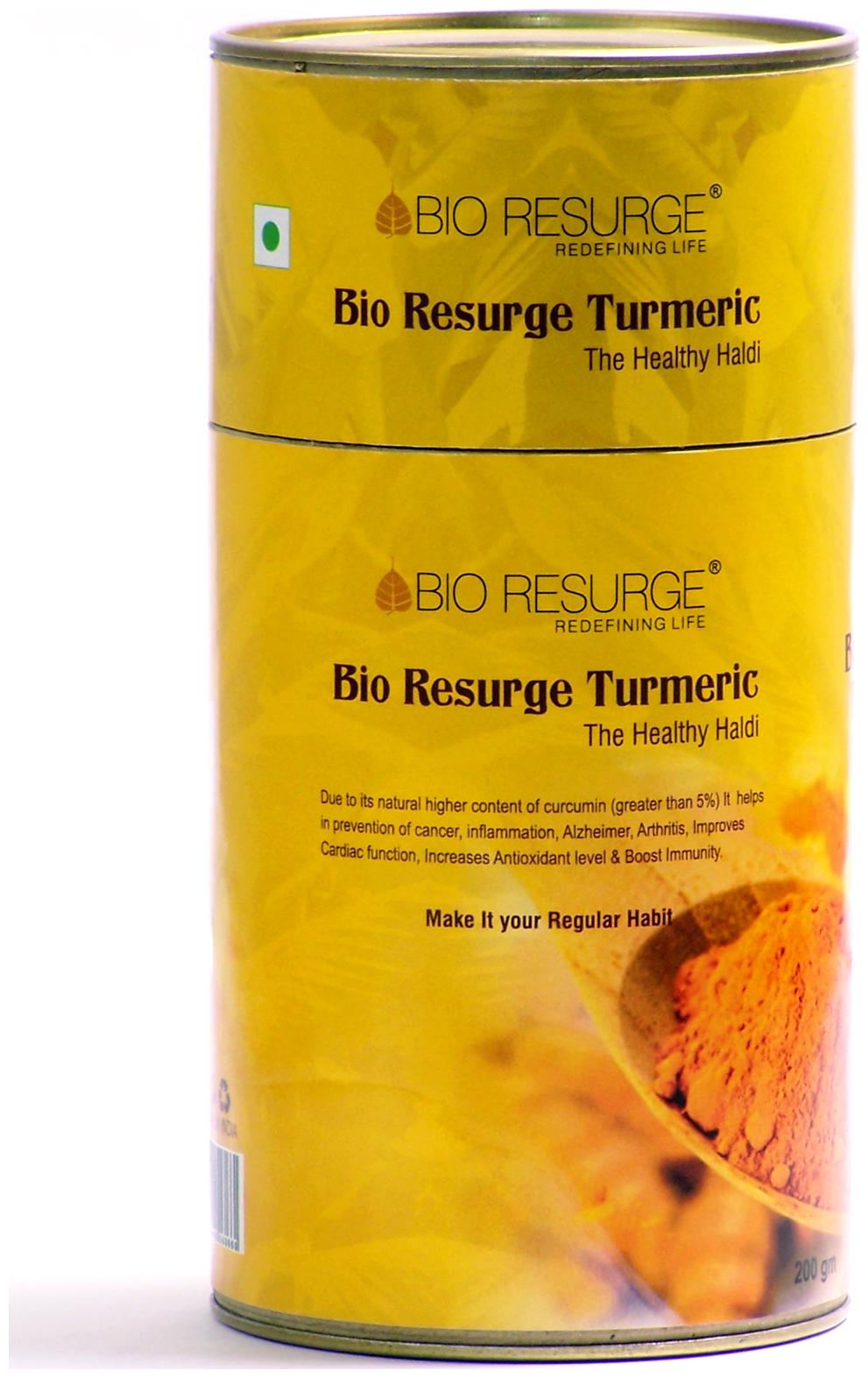 

BIO RESURGE REDEFINING LIFE Turmeric pure and unadulterated haldi with high curcumin percentage of 5