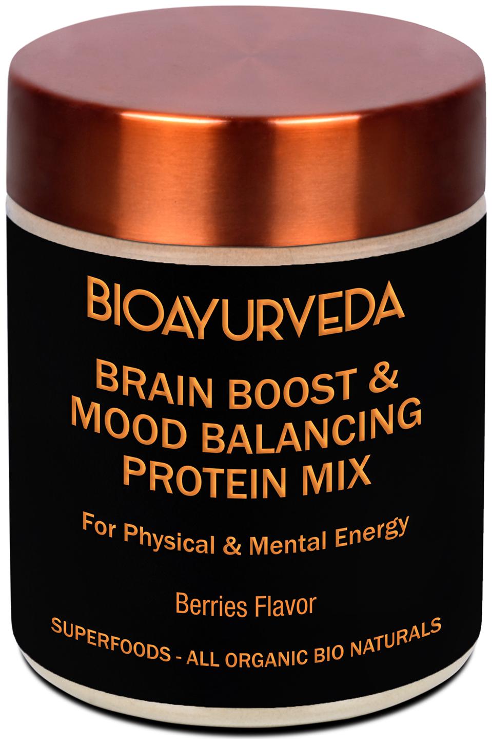 

Bioayurveda Brain Boost Mood Balancing Protein Mix Berries Flavour 400 g