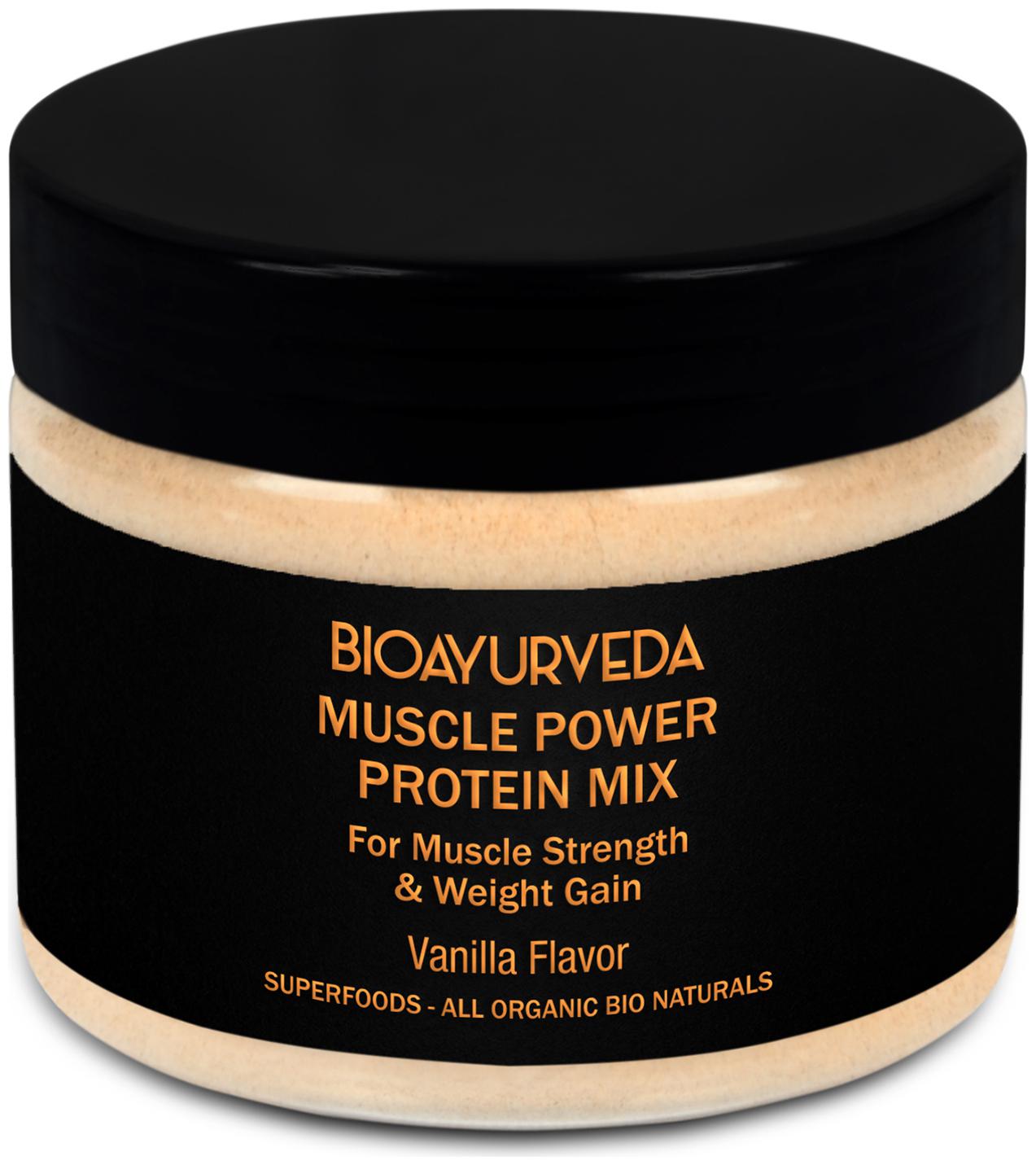 

Bioayurveda Muscle Power Protein Mix Vanilla Flavour 250 g