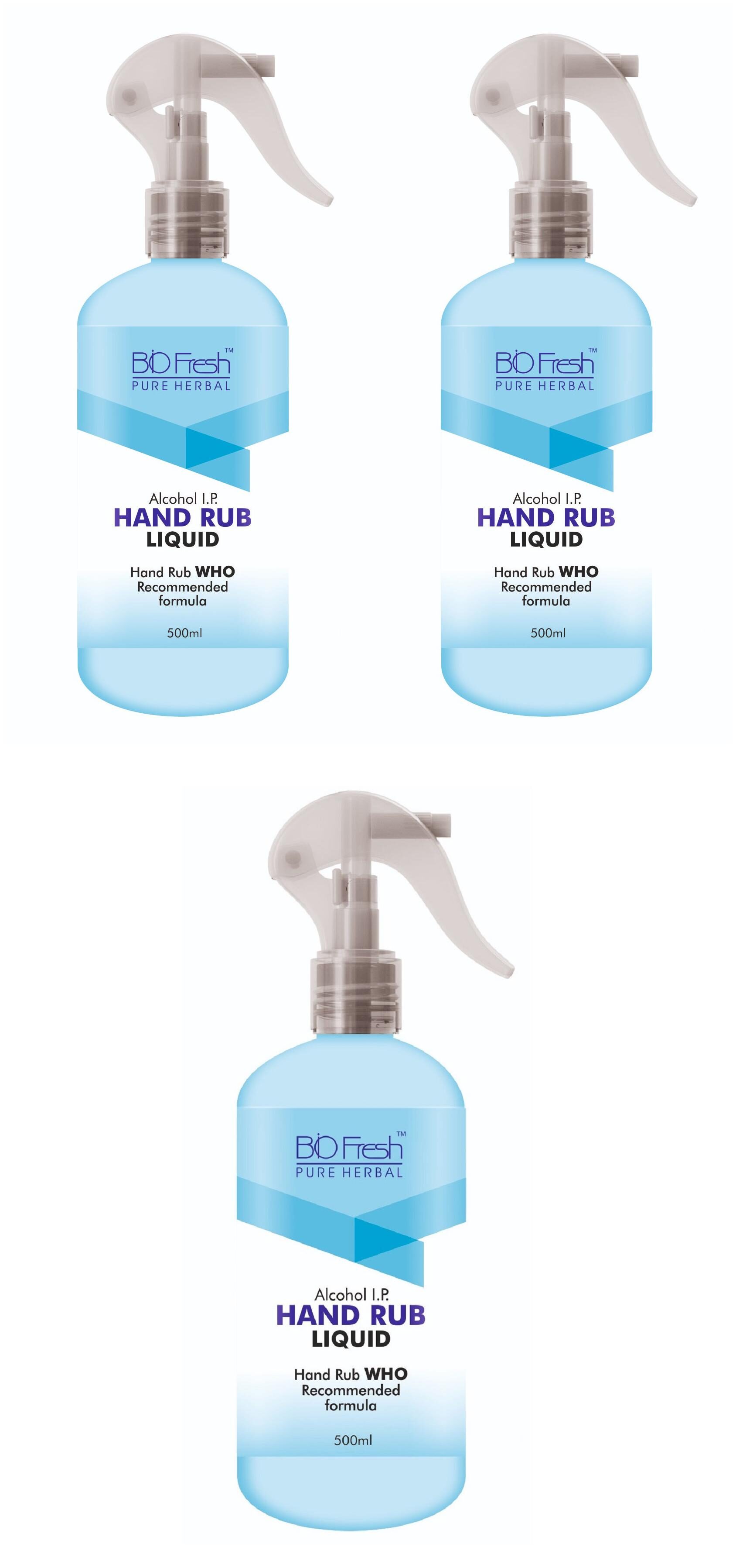 

Biofresh Hand Rub Liquid Sanitizer Spray with Tea Tree and Aloevera Extract 500 ml (Pack Of 3)