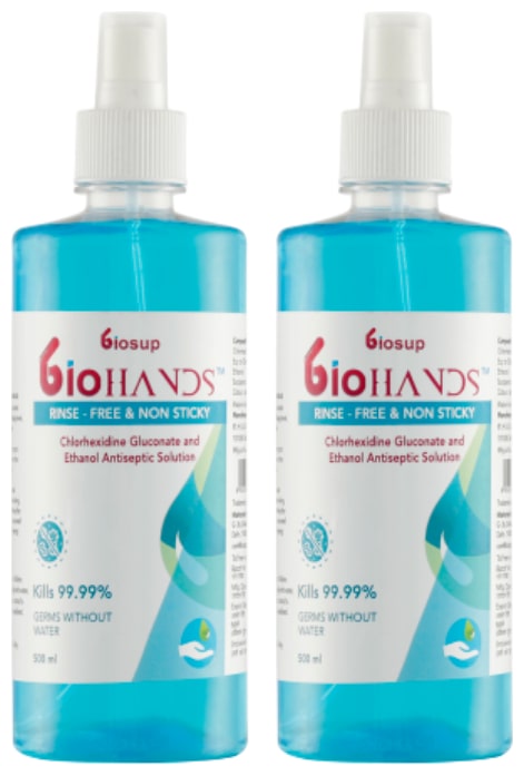 

Biohands Hand Rub Pack With Trigger Spray 500 ml (Pack of 2)