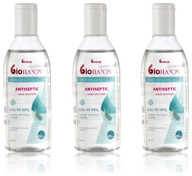 

Biosup Hand Sanitizer 100 ml (Pack of 3)