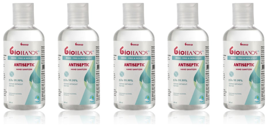 

Biosup Hand Sanitizer 200 ml (Pack of 5)