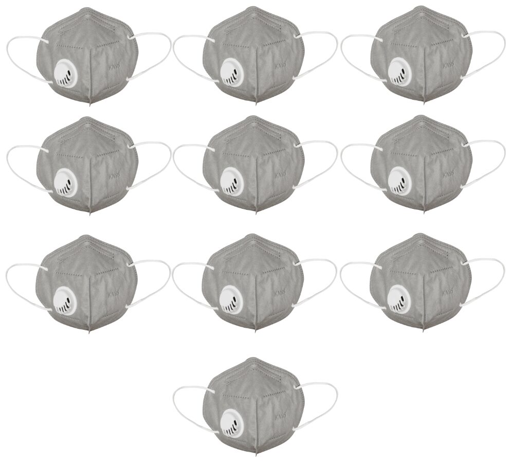 

Biosup Pollution KN95 Mask Protection With Valve Grey (Pack of 10)