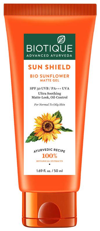 

Biotique Bio Sunflower Matte Gel SPF50 UVB PA UVA Ultra Soothing Matte Look Oil Control 50ml