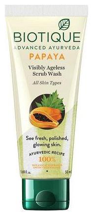 

BIOTIQUE Papaya Visibly Ageless Scrub Wash For All Skin Types 50 ml