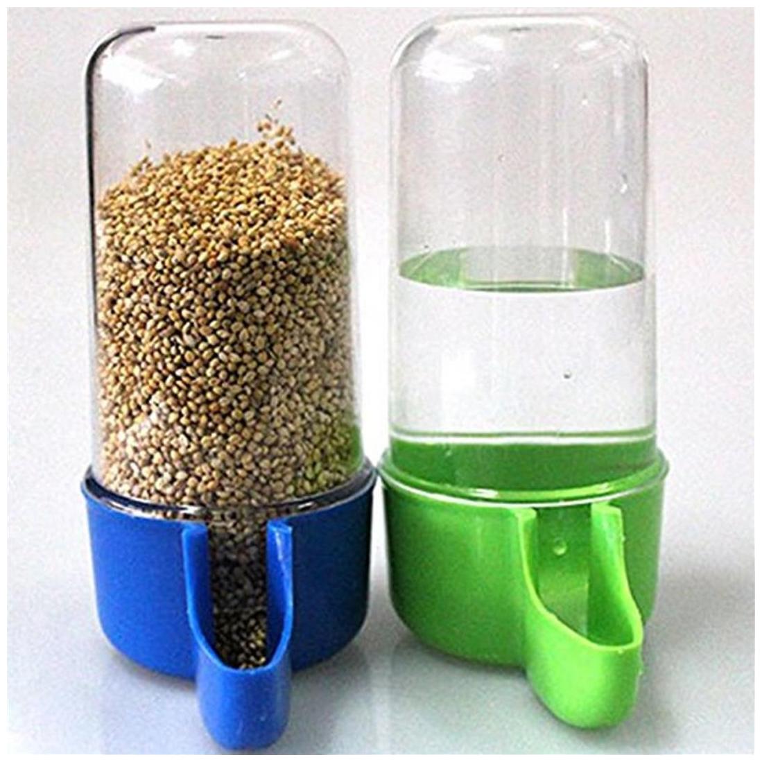 

Birds Park Bird Feeder Good for Birds Food Water Plastic Feeder (2Pcs Set) Good for Canay Finch Lovebirds Budgerigars Sparrow Dove