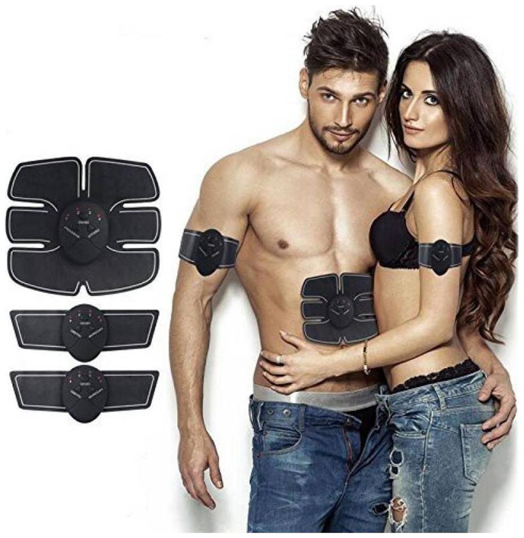 

BK 10 IMPORT EXPORT EMS Muscle Stimulator ABS Fitness Muscle Trainer Pain Relief Body Toning Massager (Balck) Vibrating Slimming Belt