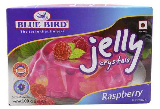 

Blue Bird Jelly Crystals - Raspberry 100 g Carton