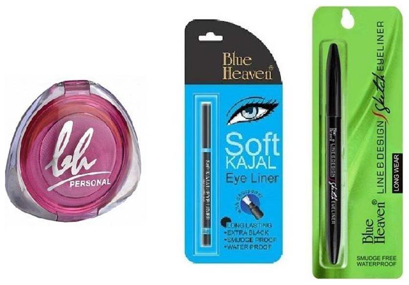 

Blue Heaven Combo of personal Compact soft kajal Eyeliner and Sketch Eyeliner