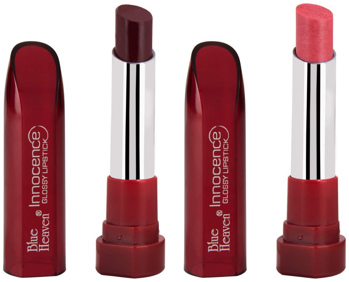 

Blue Heaven Glossy Innocence lipsticks(Plum Pink) (4g each) (Pack of 2)