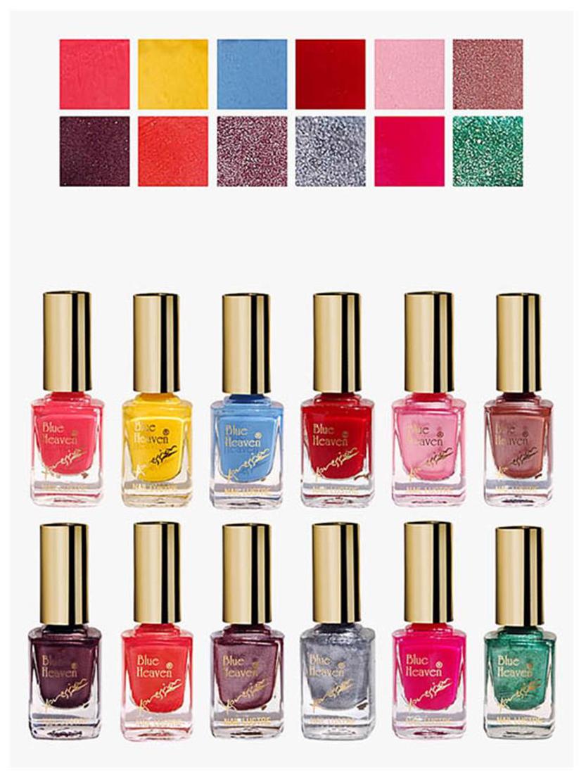 Blue Heaven Classic Nail Lusture (Pack of 12 Assorted shades)