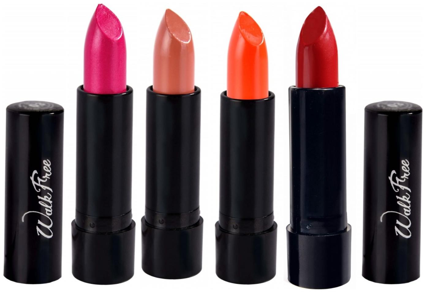 

Blue Heaven Pack of 4 Walkfree Lipsticks 3 5gm each(Pink Chocolate Orange Red)