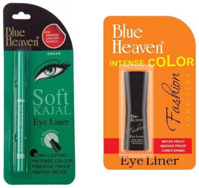 

Blue Heaven Combo of Green Soft kajal Eyeliner and Fashion Eyeliner