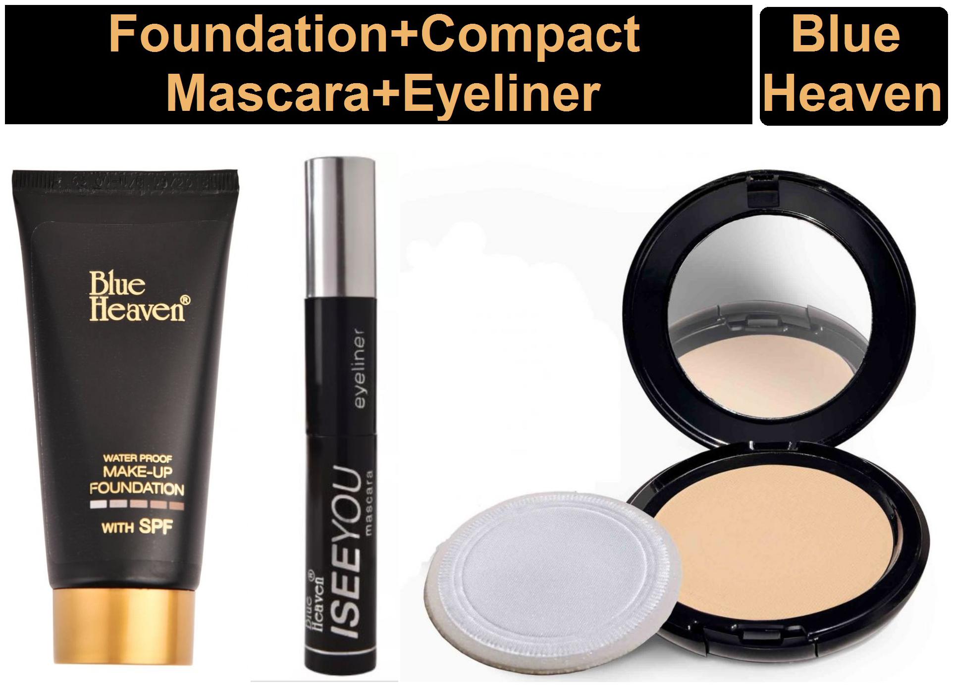 

Blue Heaven Combo of Tube Foundation 50ml 2in1 Mascara Eyeliner 10ml and Artisto Compact 12g