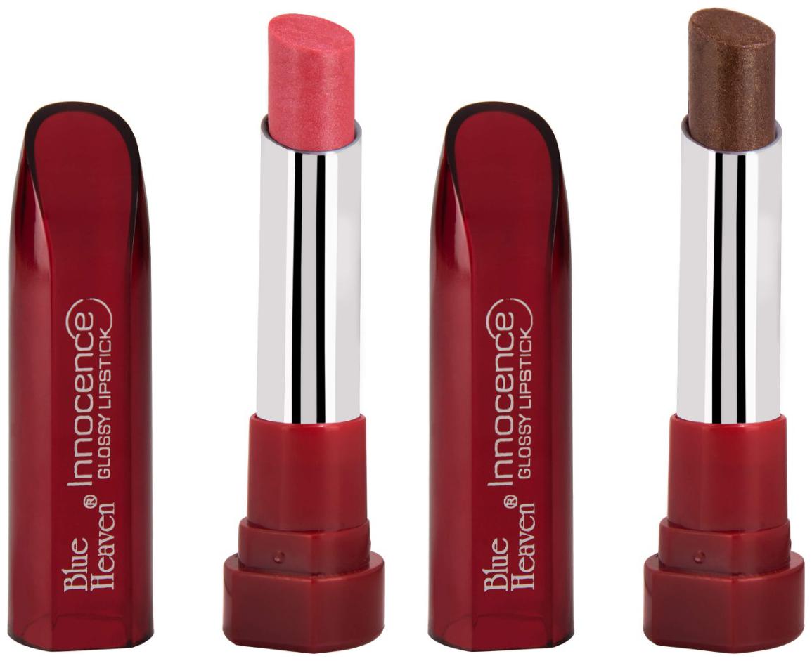 

Blue Heaven Glossy Innocence lipsticks(Brown Pink) (4g each) (Pack of 2)