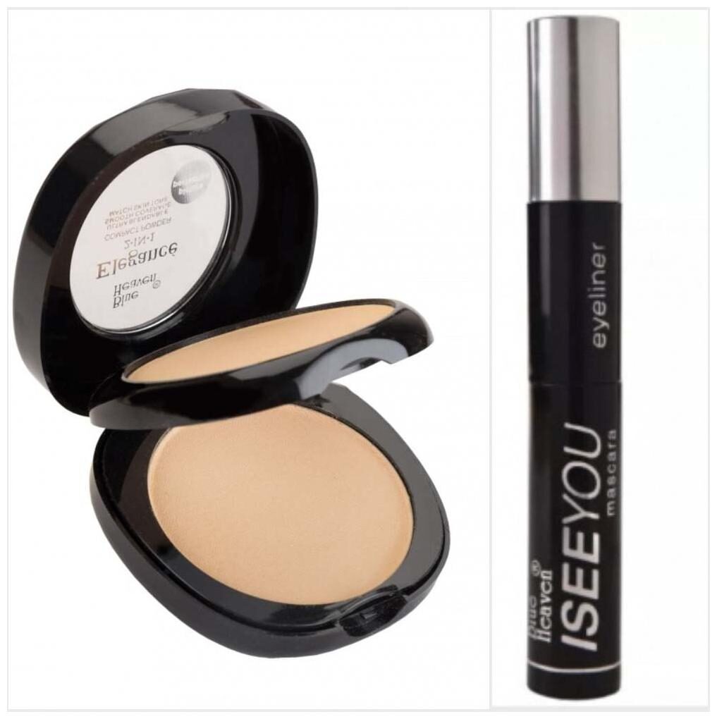 

Blue Heaven Combo of Dual Compact Powder And 2 In 1 Mascara Eyeliner