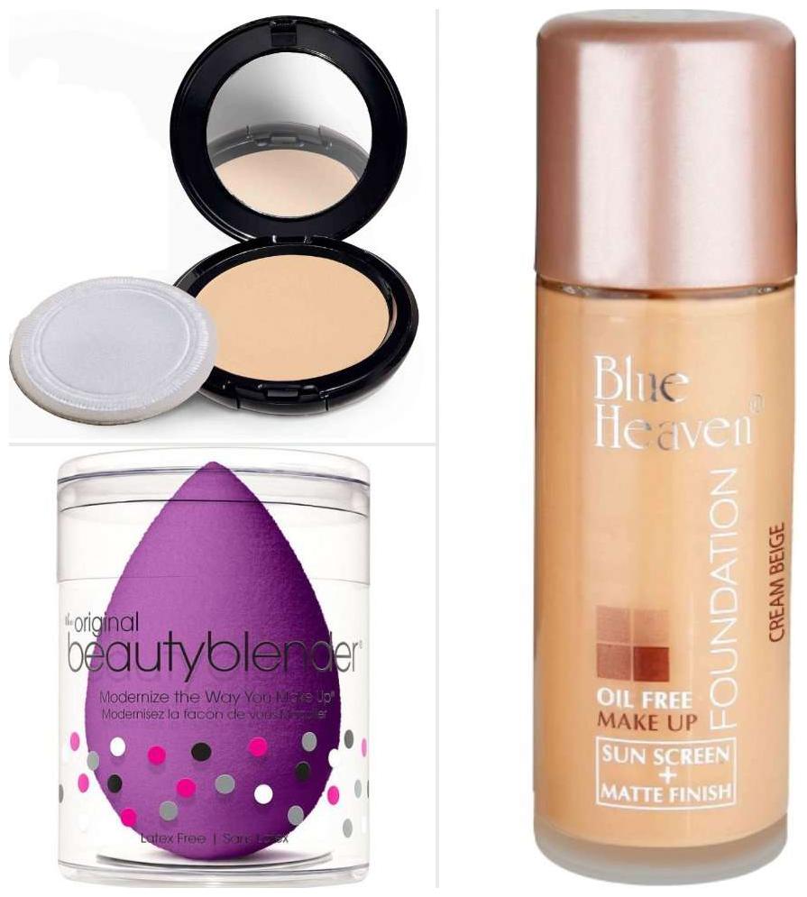 

Blue Heaven Combo of Artisto Compact Oil Free Foundation And Beauty Blender