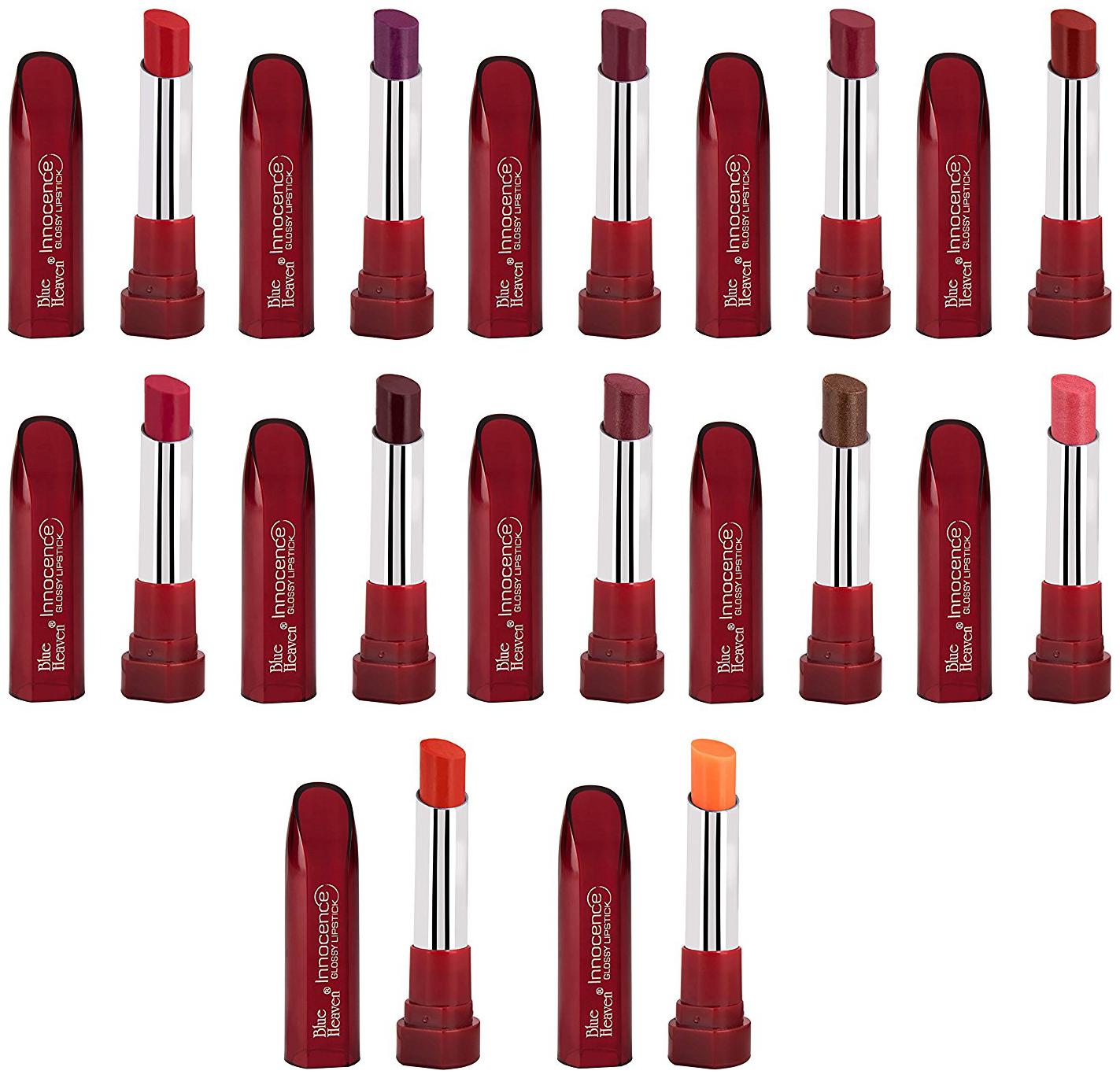 

Blue Heaven Innocence Glossy Lipsticks 4g Each (Pack Of 12)