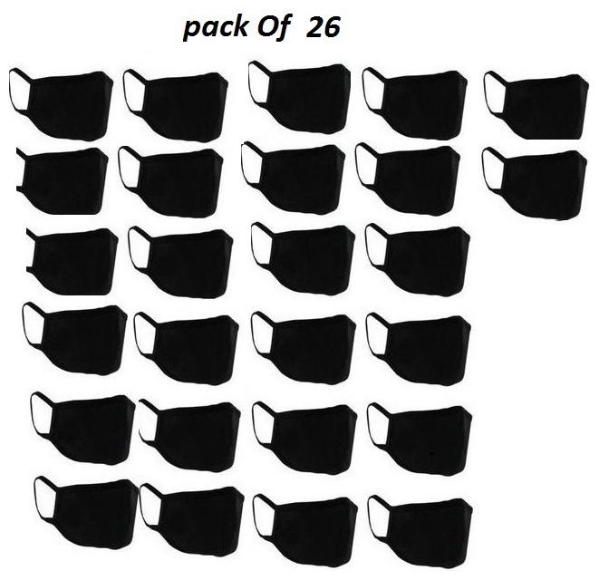 

Blue Loon Dust Control Face Mask Black free Size ( Pack of 26 )