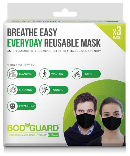 

BodGuard Breathe Easy Everyday Reusable Anti Dust Mask (Pack of 3)