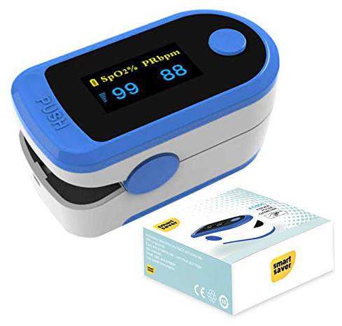 

Body Safe Digital Fingertip Pulse Oximeter (Blue) Three Color LED Display Measures SpO2 levels Pulse Rate (PR) and PI