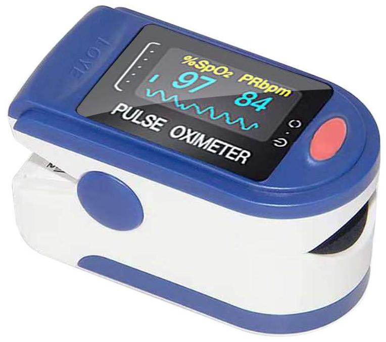 

Body Safe inger Tip Pulse Oximeter with LED Display and Auto Power Off Feature (Blue)