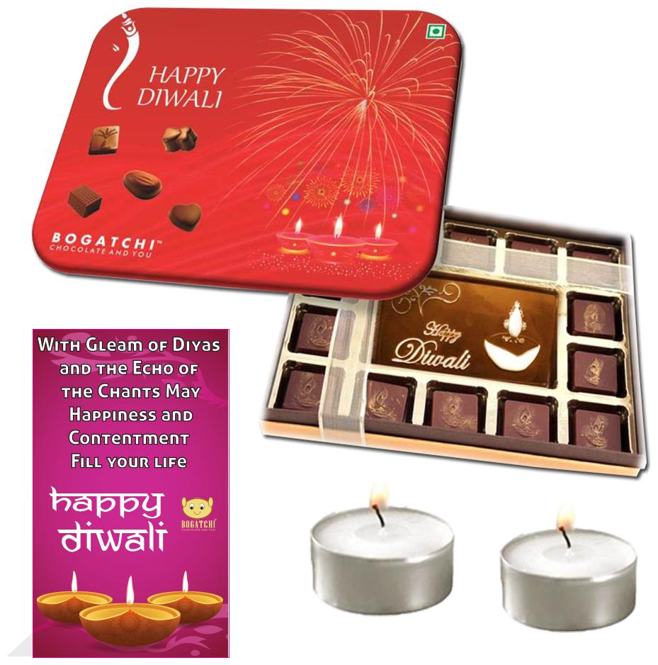

Bogatchi Sweets Gift Packs Chocolates 260g Diya 2 pcs Greeting 1 pc (Pack of 1)