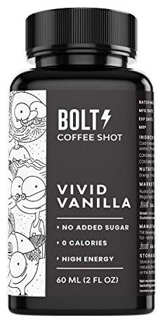 

Bolt Cold Brew Coffee Shots Vivid Vanilla 60 ml Each ( Pack of 12 )