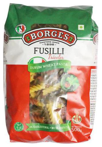 

BORGES Fusilli - Tricolor Pasta 500 g