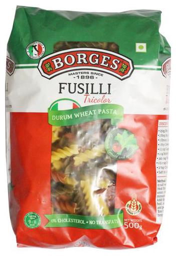 

BORGES Fusilli - Tricolor Pasta 500 g