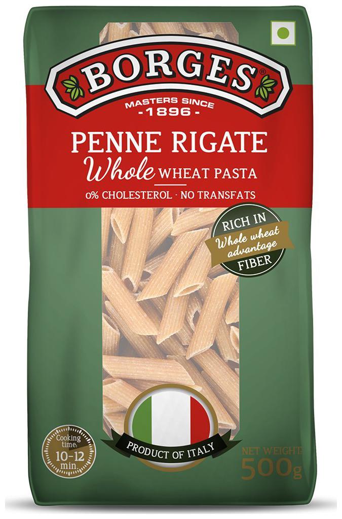 

BORGES Whole Wheat Pasta - Penne Rigate 500 g