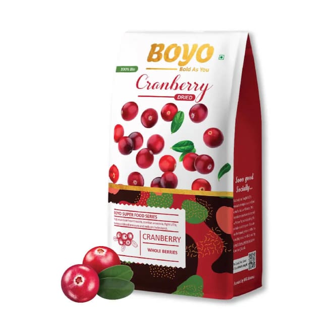 BOYO Dried Whole Cranberry | Unsweetned | Rich in Antioxidant and Vitamin C