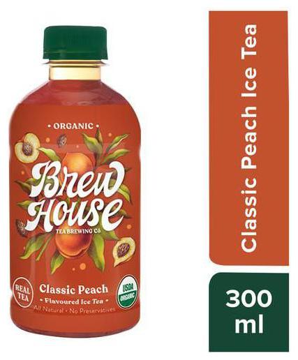 

Brewhouse Tea Brewing Co Organic Classic Peach Ice Tea 300 ml