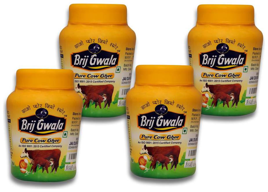 Brij Gwala Pure Desi Cow Ghee 500 ml Pack Of 4