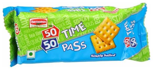 

Britannia 50 50 Time Pass Simply Salted Biscuits 39 g