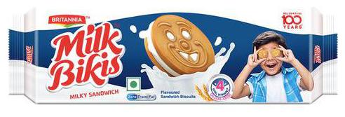 

Britannia Biscuits - Milk Bikis Milk Sandwich 100 g